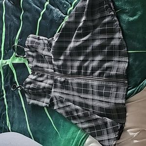 Plaid zip dress